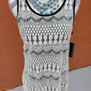 NWT Signature Studio Crocheted Tank Top S